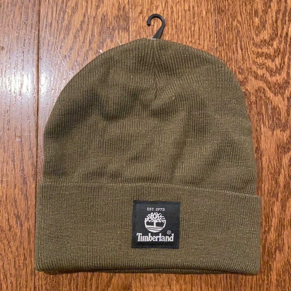 Olive green timberland beanie